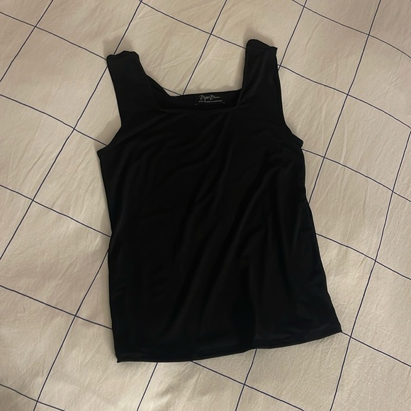 Brigitte Brianna Square neck black tank top - Picture 2 of 4